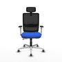 PIQUERAS Y CRESPO Silla de oficina Haches Azul/Negro con Mecanismo Sincro/Traslack