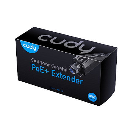 Cudy POE15 Gigabit PoE+ Extender Outdoor Waterproof Negro Cudy POE15 Gigabit PoE+ Extender Outdoor Waterproof Negro