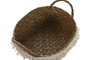 DKD Home Decor Set de 4 Cestas de Fibra Decapé Natural y Blanco