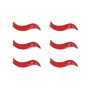 OMS Fuente Ola Roja 18x5 cm (Set de 6)