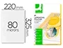 Q-connect Bolsa de plastificar 325 x 220 mm 80 mc folio, caja de 100 unidades