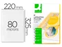 Q-connect Bolsa de plastificar 325 x 220 mm 80 mc folio, caja de 100 unidades