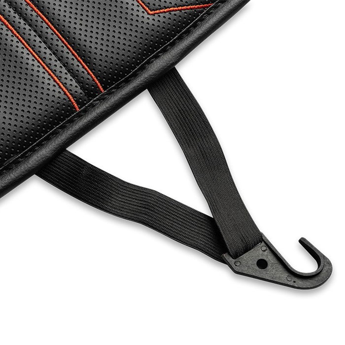 Momo Respaldo de Asiento Carrera Negro-Rojo MOMLSCU37BR con Espuma de Laminación para Mayor Comodidad Universal