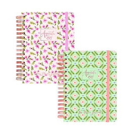 FINOCAM Agenda Anual 2027 Flower Journal Wire-O Tapa Extra con Goma