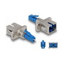 DeLOCK Acoplador Híbrido de Fibra Óptica LWL, Conector LC Simplex a SC Simplex, Color Azul, Metal y Plástico, 22x45x9.3 mm
