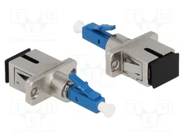 DeLOCK Acoplador híbrido de fibra óptica LC Simplex macho a SC Simplex hembra azul