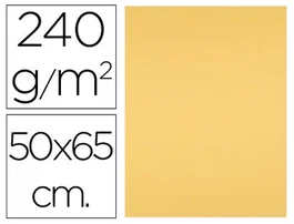 Liderpapel Cartulina 50x65 cm 240g/m2 Oro Paquete 25 Hojas para Dibujo y Manualidades