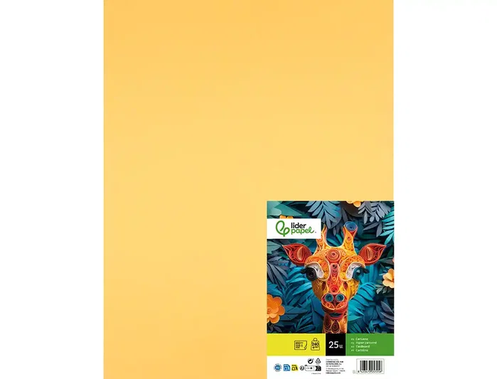 Liderpapel Cartulina Oro 50x65 cm 240g/m2, 25 hojas