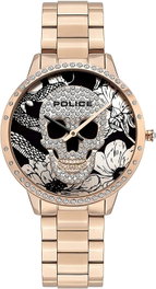 Police PL16067MSR-02M Reloj Analógico Rosa y Negro