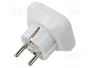 GOOBAY Adaptador de viaje blanco con toma de tierra