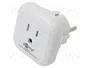 GOOBAY Adaptador de viaje blanco con toma de tierra