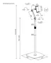 Aisens Soporte de Suelo Universal Ajustable MSF3P-301 para Tablet y Smartphone, Negro