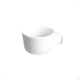 Costa Verde Taza Apilable Oceanus de Porcelana para Café, 11 cl, Color Blanco (Set de 6)