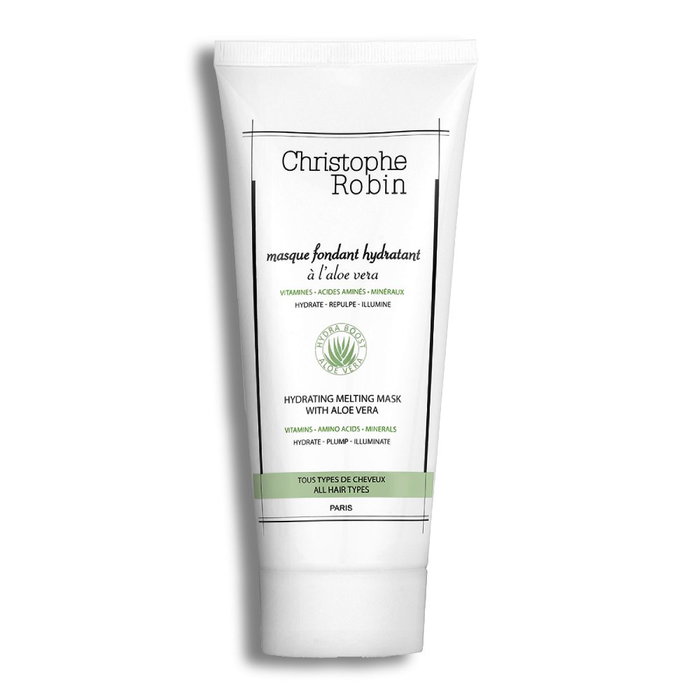 Christophe Robin Mascarilla Hidratante con Aloe Vera, Acondicionadora y Reparadora para Cabello Deshidratado y Sin Brillo, 200 ml Christophe Robin Mascarilla Hidratante con Aloe Vera, Acondicionadora y Reparadora para Cabello Deshidratado y Sin Brillo, 200 ml