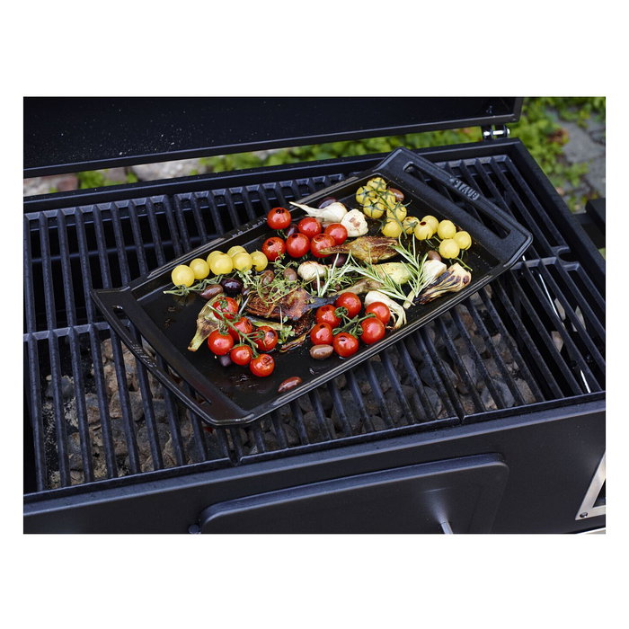 Staub Plancha de Hierro Fundido de 38 cm, Apta para Inducción, Negra