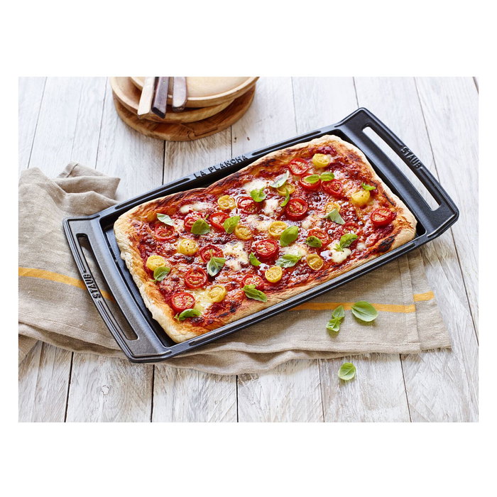 Staub Plancha de Hierro Fundido de 38 cm, Apta para Inducción, Negra