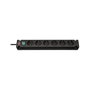 Brennenstuhl Bremounta Regleta de 6 tomas, 3m, Negro