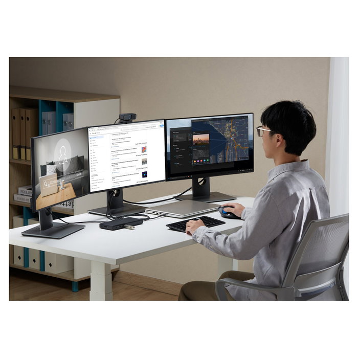 Kensington SD4842P - Estación de Acoplamiento USB-C Triple Vídeo 10Gbps con GaN, 100W PD, 70% PCR, Gigabit Ethernet y Audio