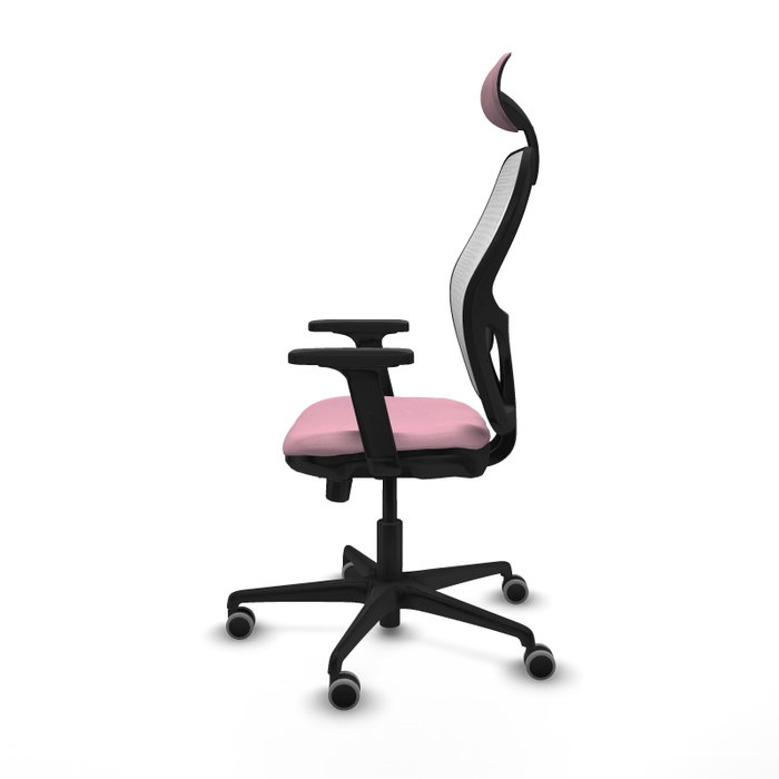PIQUERAS Y CRESPO Silla de oficina Jorquera Rosa y Blanca con mecanismo Sincro/Traslack PIQUERAS Y CRESPO Silla de oficina Jorquera Rosa y Blanca con mecanismo Sincro/Traslack