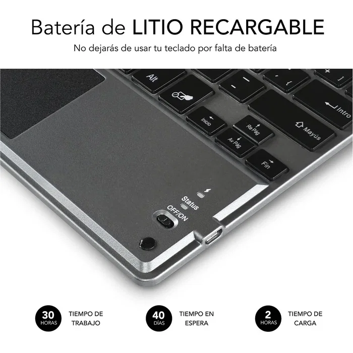 Subblim Teclado Smart Backlit con Touchpad Gris Subblim Teclado Smart Backlit con Touchpad Gris
