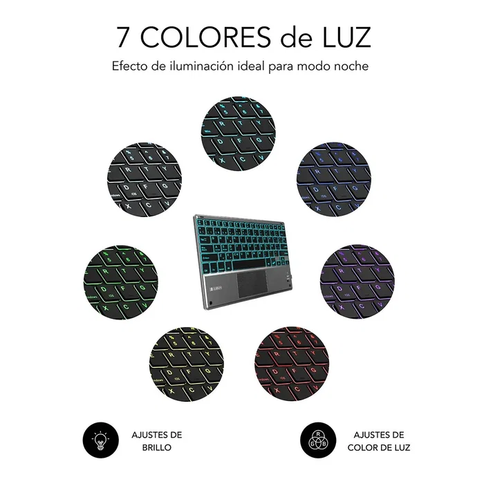 Subblim Teclado Smart Backlit con Touchpad Gris Subblim Teclado Smart Backlit con Touchpad Gris