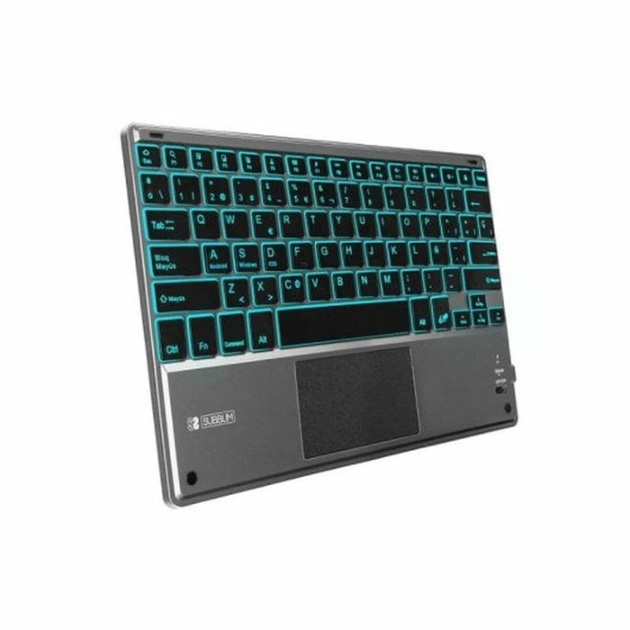 Subblim Teclado Smart Backlit con Touchpad Gris