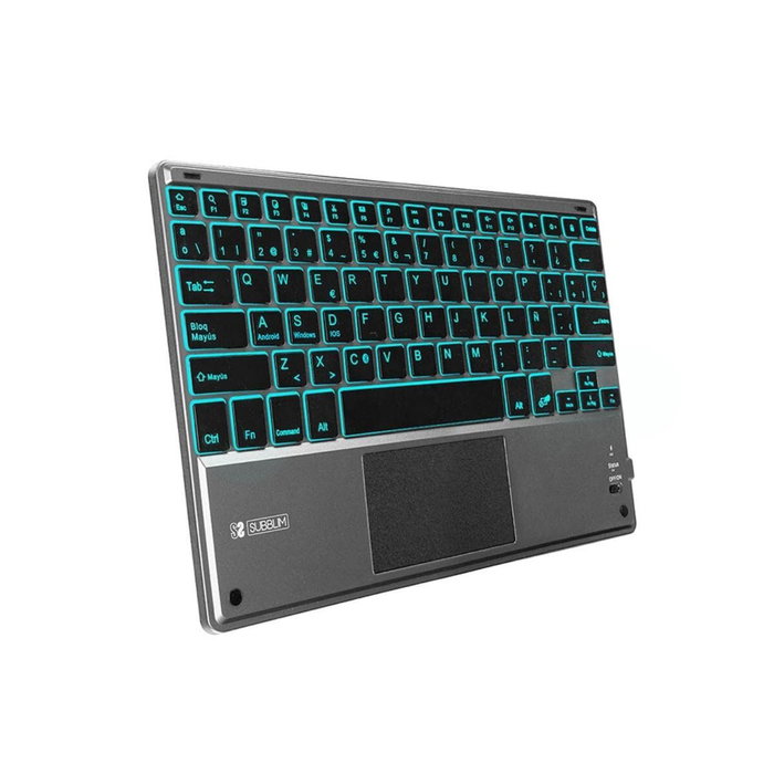 Subblim Teclado Smart Backlit con Touchpad Gris