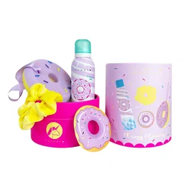 Inuwet Set de Cuidado Personal Temático Donut con Mousse de Ducha y Accesorios