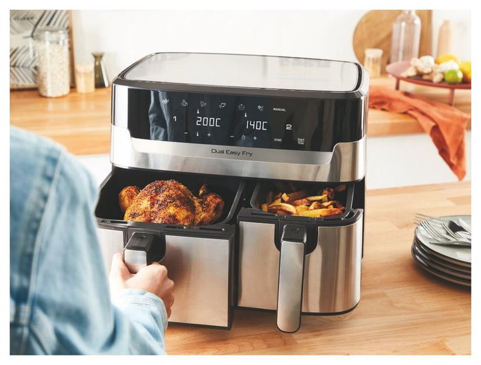 Tefal Dual Easy Fry & Grill EY905D, Freidora de aire de 8,3 L