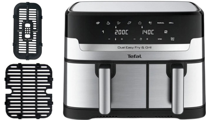 Tefal Dual Easy Fry & Grill EY905D, Freidora de aire de 8,3 L