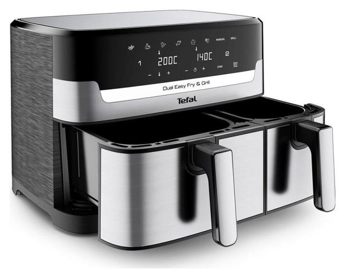 Tefal Dual Easy Fry & Grill EY905D, Freidora de aire de 8,3 L