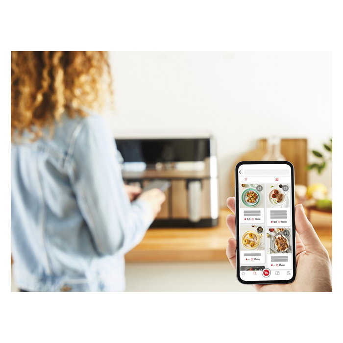 Tefal EY905D Dual Easy Fry & Grill - Freidora de Aire Caliente, 8.3 Litros, Doble Cesto, Acero Inoxidable, Panel Táctil, 8 Programas, 2700W Tefal EY905D Dual Easy Fry & Grill - Freidora de Aire Caliente, 8.3 Litros, Doble Cesto, Acero Inoxidable, Panel Táctil, 8 Programas, 2700W