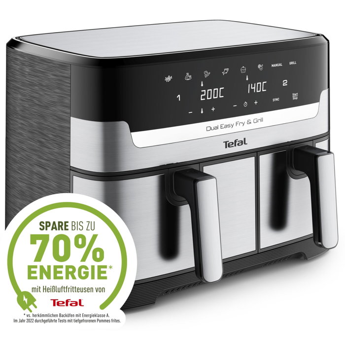 Tefal Dual Easy Fry & Grill EY905D, 8,3 L