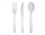 Archivo 2000 Set de Cubiertos de Polipropileno Blanco 18,5 cm, Libre de BPA