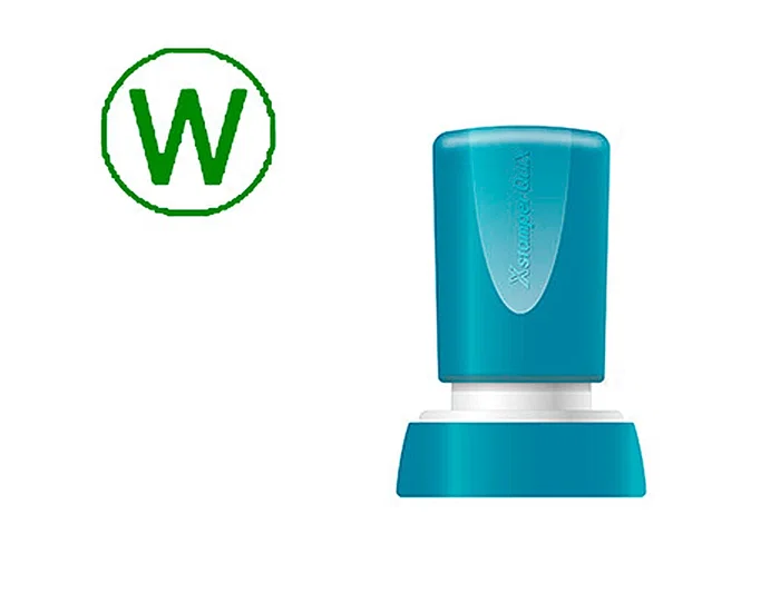 X'stamper Sello Quix Personalizable Redondo Ø20mm Color Verde Q-34