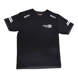 Sparco Camiseta Técnica Alta Visibilidad Manga Corta Negro Talla L 50% Algodón 50% Poliéster
