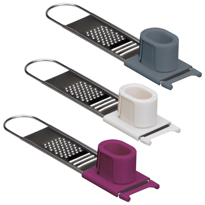 Cook Concept Rallador de Especias Acero y Plástico para Aromatizar Platos, Largo 22.5 cm