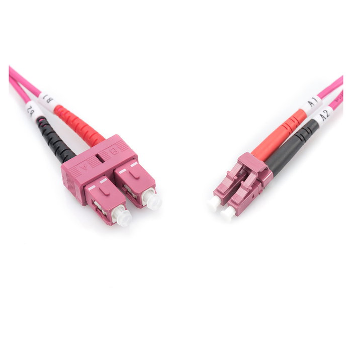 Digitus Cable de fibra óptica LC a SC OM4 Multimodo 5m Violeta Digitus Cable de fibra óptica LC a SC OM4 Multimodo 5m Violeta