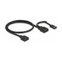 DeLOCK Cable de conexión RGB de 3 pines para iluminación LED RGB/ARGB de 5 V, 2 x 3 pines hembra, 50 cm