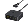 Baseus Base Station de Carga Enerfill FH21, 4 Puertos USB-C + 2 USB-A, 120W, Negro Cósmico, para Escritorio, Enchufe UE