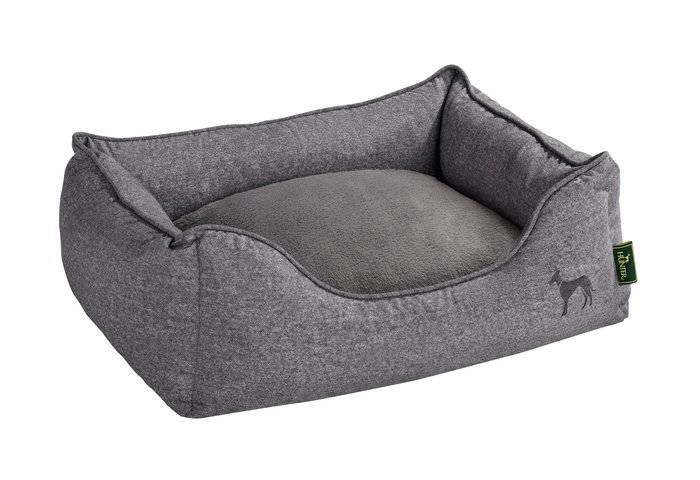 Hunter Sofá Boston 80x60 cm Gris para Perros con Cojín Reversible y Funda Lavable