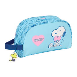 Neceser de Viaje Snoopy Love Azul claro 26 x 16 x 9 cm