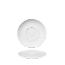 OYV Platillo Coupe - Plato de Postre o Café de Porcelana Blanca, Diámetro 14 cm (Set de 36)