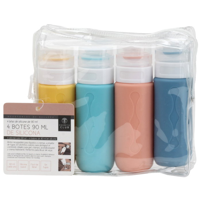 Cosmetic Club Set de 4 Botes de Silicona con Bolsa Refurbished Cosmetic Club Set de 4 Botes de Silicona con Bolsa Refurbished