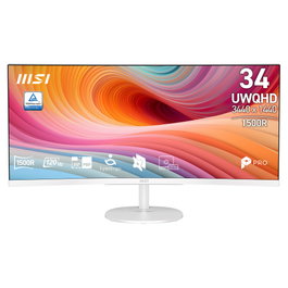 MSI Pro MP341CQW E12 Monitor UltraWide Curvo 34 Pulgadas Blanco