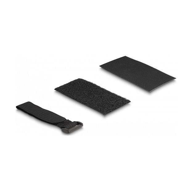 DeLOCK Set de 10 parches de tela autoadhesiva y bridas de velcro negro DeLOCK Set de 10 parches de tela autoadhesiva y bridas de velcro negro