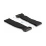 DeLOCK Set de 10 parches de tela autoadhesiva y bridas de velcro negro