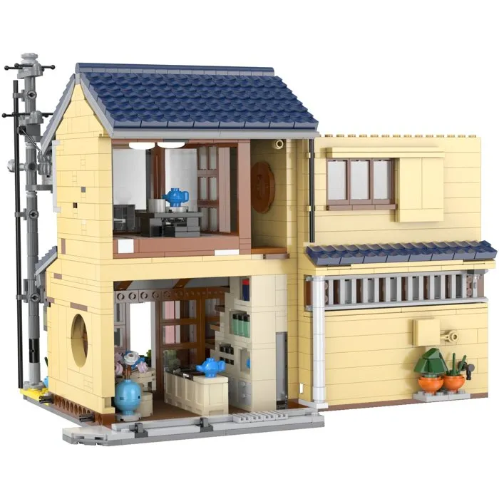 DEQUBE Tea House Set de Construcción con Luz LED de 1200 Piezas