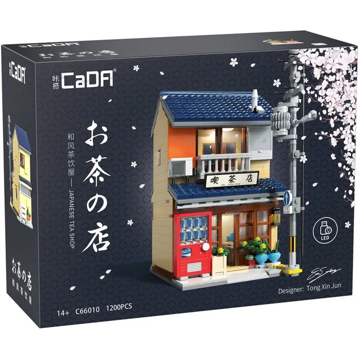 DEQUBE Tea House Set de Construcción con Luz LED de 1200 Piezas