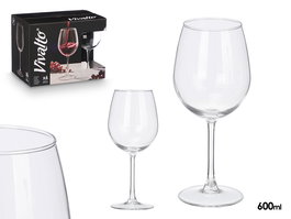 Vivalto Copa Vino 600 ml 9.5x22.5x9.5 cm Transparente Vidrio (Set de 24)